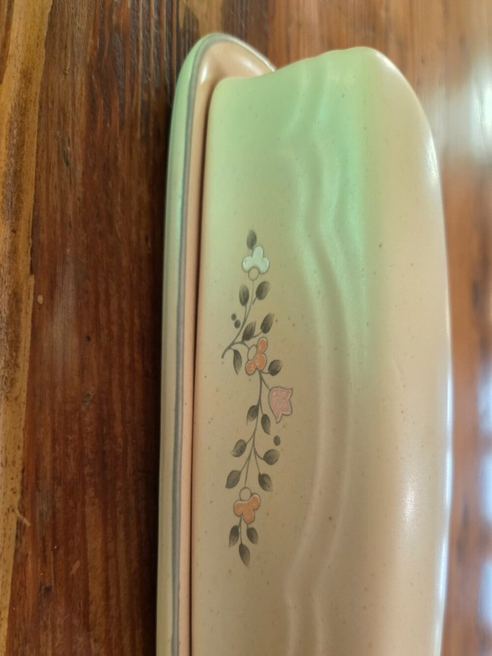 Pfaltzgraff Remembrance Covered Butter Dish 028 Stoneware Cream Pink Vintage